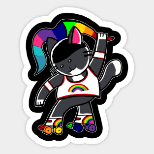 Pride Roller cat Sticker